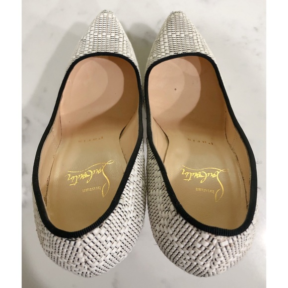 Christian Louboutin Raffia Daffodile Heels SZ 36 - Picture 11 of 16